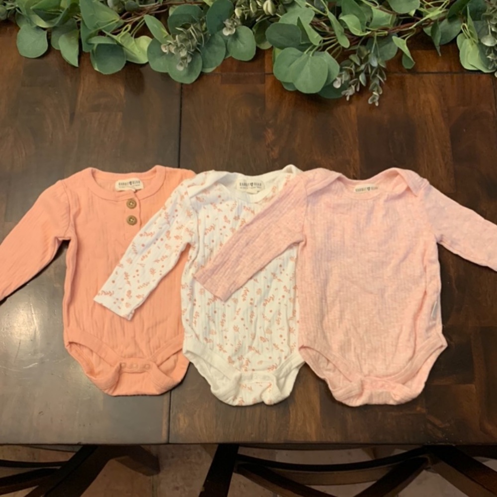 Three Rabbit+Bear Organic Cotton Onesies